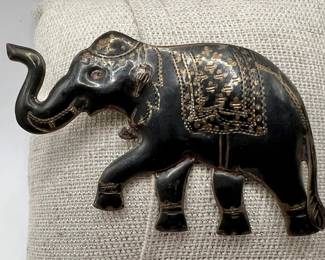 Sterling Silver Elephant Brooch — Thailand