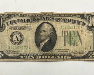 Series 1934 Ten Dollar Federal Reserve Note — Federal Reserve Bank of Boston