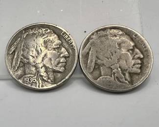 (2) Buffalo Nickels