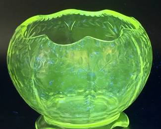 Footed Rose Bowl Vase