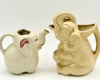 (2) Elephant Pitchers