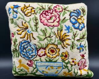 Crewel & Velvet pillow