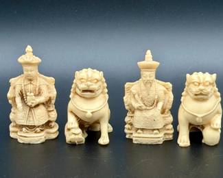 (4) vintage Chinese-style figurines