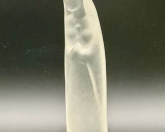 Art Deco Style Frosted Glass Madonna Figurine