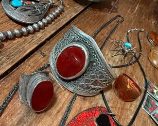 Carnelian in sterling 