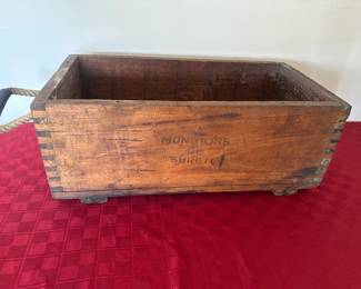 Antique Wooden Munitions de Surete Crate