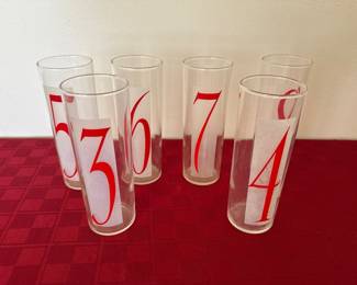 Federal Glass Lucky Number Tom Collins Glasses