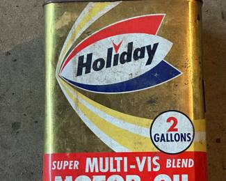 Vintage Holiday Oil Can