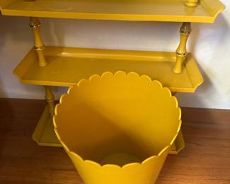MCM Bathroom Shelf and Waste Basket