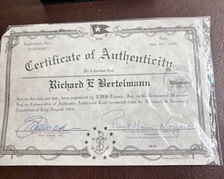 Authentic Titanic coal