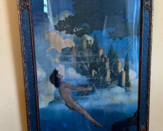 Framed Maxfield Parrish Art