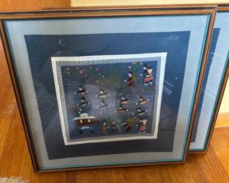 Framed Hmong Story Cloth 