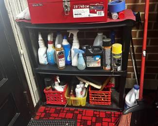 MISC. CLEANING SUPPLIES AND TOOLSTOOLBOX
