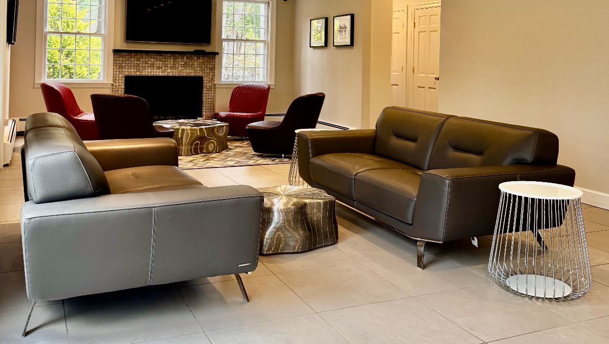 2 Roche Bobois Leather Loveseat