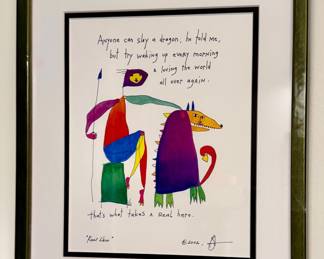 "Real Hero" Brian Andreas Framed Art 