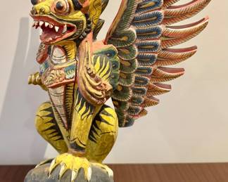 Carved & Painted Indonesian Garuda