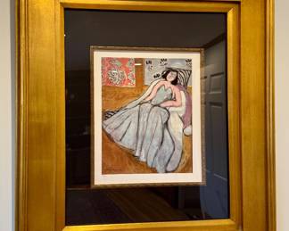 Henri Matisse - "Giovane Donna con Pelliccia" - Pochoir in colors, From the ltd. edition 121 of 200, 1960 - Publisher Silvana Editoriale D'Arte/S.P.A.D.E.M. - Signed in plate