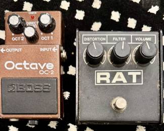 Octave OC-2 & RAT Effect Pedals