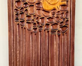 Carved Wood Relief
