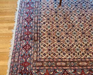 Wool Area Rug (navy, red, cream)