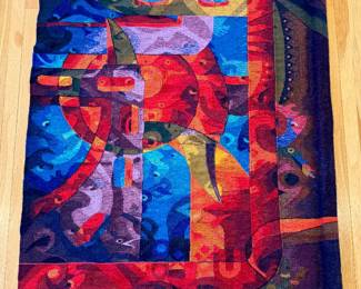 Peruvian Hand Loom Alpaca Wall Hanging by Maximo Laura