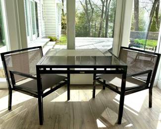 Janus et Cie Dining Bistro Table & 2 Armchairs