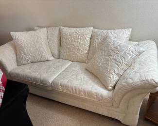 Sofa, Loveseat, Chair/Ottoman, Embossed-Pattern Fabric