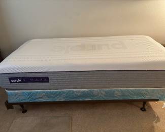Twin "Purple 3", Box Spring & Frame