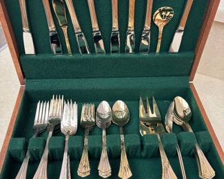 Stainless 18/8 Flatware By International "Tiara" with Case