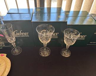 Galway Irish Crystal Goblets, 3 Sizes, 4 of Each
