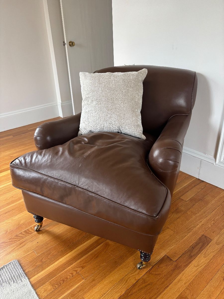 Designer Brown Leather Chair