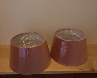 Two Light Pink Lamp Shades