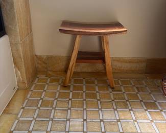 Brown Wood Spa Bench