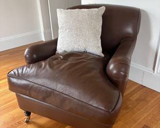 Designer Brown Leather Chair