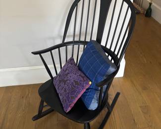 Designer Black Wood Indoor Rocking Chair