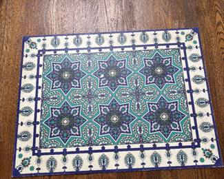 Blues and White Outdoor Mat