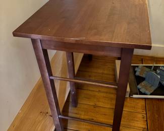 Long Brown Wood Bench/Table