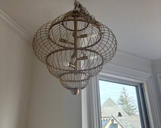 Gold Birdcage Chandelier