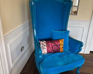 Blue Velvet “Alice in Wonderland” Chair