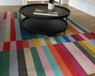 Black Wood Round Coffee Table