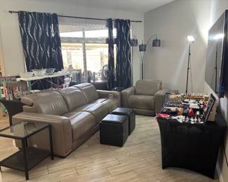 Contemporary Electric Sofa, 2-Sided Recliner
