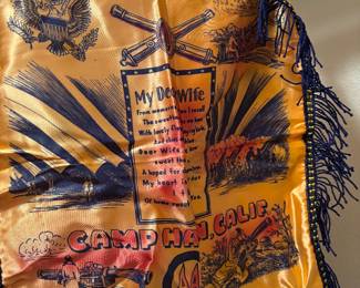 WWII Era Pillow Cover, Camp Haan, CA