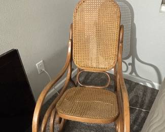 Thonet-Style Bentwood & Cane Rocker
