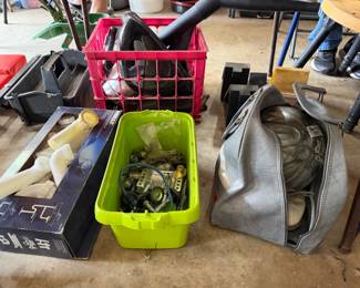 PVC, wheels and bowling ball