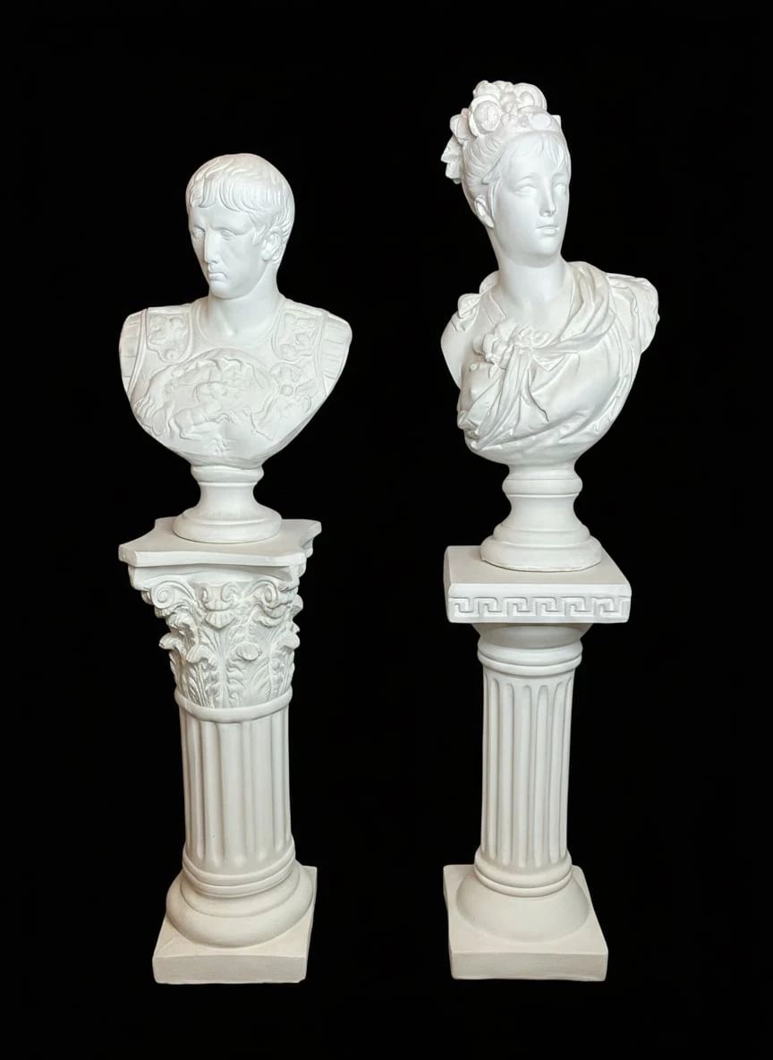 Collection of Classical Busts on Pedestals second image