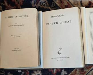 Soldiers of Fortune by Richard Harding Davis, Winter Wheat by Mildred Walker, Frenchman's Creek by Daphne du Maurier