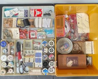 Vintage Sewing Kit and Notions