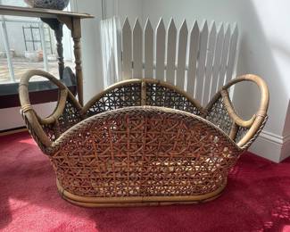 Vtg. Rattan basket