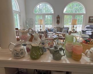 Assorted Ceramic Teapots and Pitchers