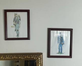 Signed Civil War Soldier Prints by Butler